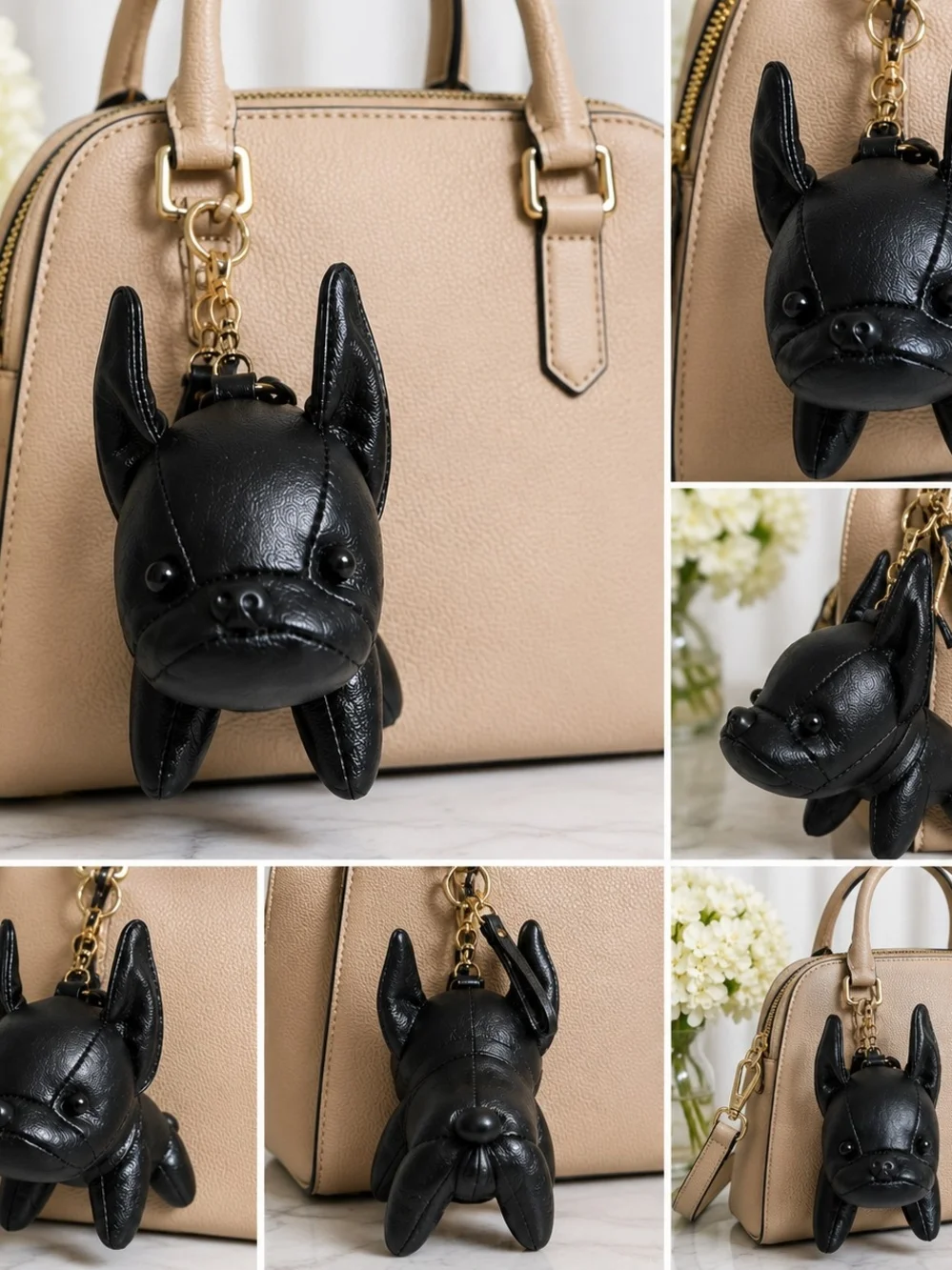 Black French Bulldog Bag Charm / Keychain 🐾🖤